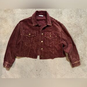 Sage The Label Cropped Jacket, rust colored, size S